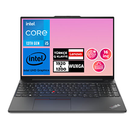 Lenovo ThinkPad E16 G1 i5-13420H 40GB 1TB SSD 16" Freedos Taşınabilir Bilgisayar 21JN00K7TX 006
