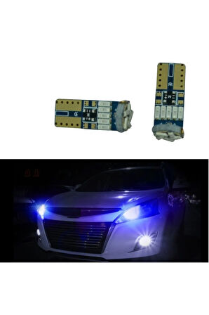 T10 Duy 15 Smd Mavi Dipsiz Oto Led Park Ampulü