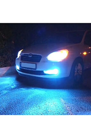 H27 Buz Mavi Led Sis Farı Ampulü Hyundai Accent Era Blue Getz
