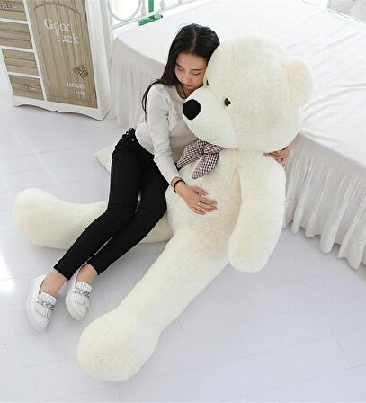 % 100 YERLİ - Sevgiliye Özel HEDİYE - 150 cm Papyonlu Peluş Ayı-DEV Boy