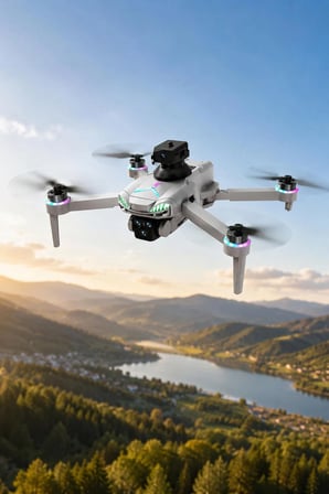 GD12 PRO GPS Kameralı Katlanabilir Drone | HD Kamera | Ekranlı Uzaktan Kumanda | 3 KM Kontrol Mesafesi | Akıllı Engel Algılama | Otomatik Eve Dönüş | Profesyonel Drone