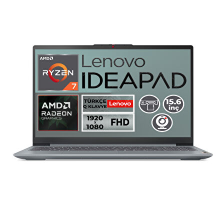 Lenovo IdeaPad Slim 3 Ryzen 7 5825U 16GB 512GB SSD 15.6" FHD Freedos Notebook 82XM00U4TX