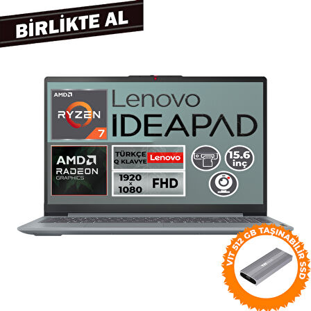 Lenovo IdeaPad Slim 3 Ryzen 7 5825U 16GB 512GB SSD 15.6" Fdos Laptop + VIT 512 GB SSD 82XM00U4TX 005