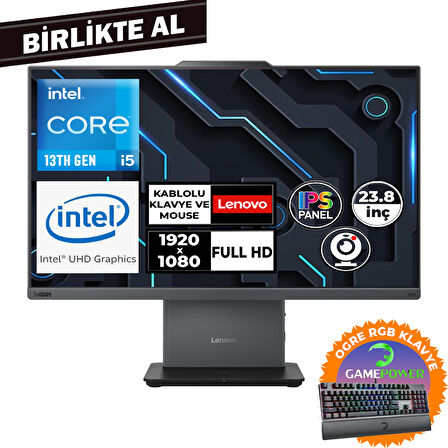 Lenovo ThinkCentre Neo 50A G5 i5-13420H 16GB 512GB SSD 23.8" Fdos AIO + Gaming Klavye 12SC000MTR 043