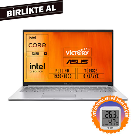 Asus Vivobook 15 i3-1315U 12GB 512GB SSD 15.6" FHD Freedos + VIT Termometre X1504VA-NJ2379 024