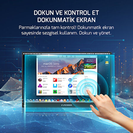 Ezcool Lite E15T 15.6 inç 60Hz Fhd Portable Taşınabilir Dokunmatik Monitör