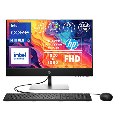 HP ProOne 440 G9 i5-14500T 32GB 1TB SSD 23.8" FHD W11P Dokunmatik All In One Bilgisayar 9H6X2ET 17