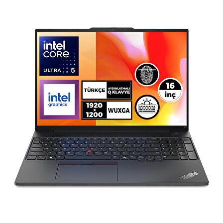 Lenovo ThinkPad E16 Gen 2 Ultra 5 125U 48GB 4TB SSD 16" WUXGA Freedos Notebook 21MA008YTX 010