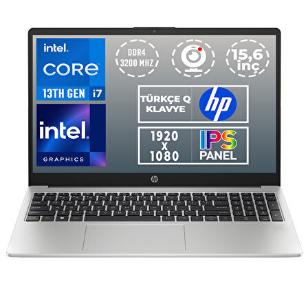 HP 250 G10 i7-1355U 16GB 512GB SSD 15.6" FHD Freedos Taşınabilir Bilgisayar B2PH1ES