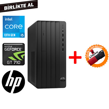 HP Pro 290 G9 i5-13500 8GB 512GB SSD 4 GB GT710 Freedos Masaüstü PC + 128 GB Flash Disk 624A6ET 075