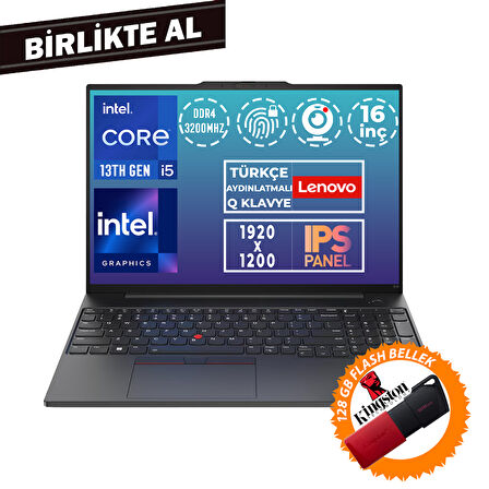 Lenovo ThinkPad E16 G1 i5-13420H 16GB 512GB SSD 16" WUXGA Freedos + 128 GB Flash Disk 21JN00JUTX 017