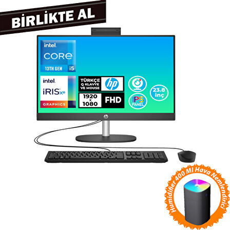 HP ProOne 240 G10 i5-1334U 16GB 512GB SSD 23.8" FHD Fdos All In One PC+Hava Nemlendirici B70VFAT 040