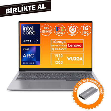 Lenovo ThinkBook 16 G7 Ultra 7 155H 16GB 512GB SSD 16" WUXGA W11P + VIT 1 TB SSD 21MS008RTR 055