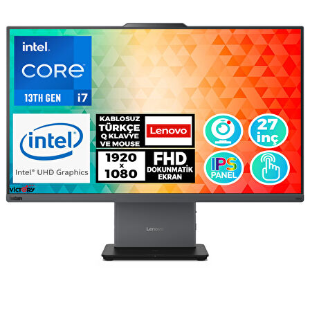Lenovo ThinkCentre Neo 50a i7-13620H 96GB 4TB SSD 27" FHD Fdos Dokunmatik All In One 12SA0003TR 008
