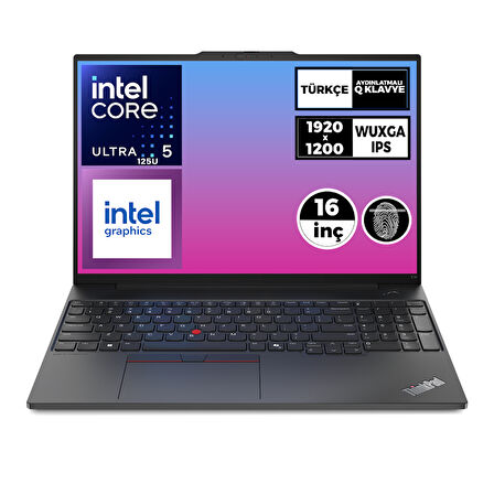 Lenovo ThinkPad E16 Gen 2 Ultra 5 125U 32GB 2TB SSD 16" WUXGA Freedos Notebook 21MA003MTX 005