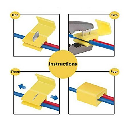Hızlı Kolay Kablo Ekleme Aparatı - Kablo Birleştirici Konnektör Klips Klemens 1 adet