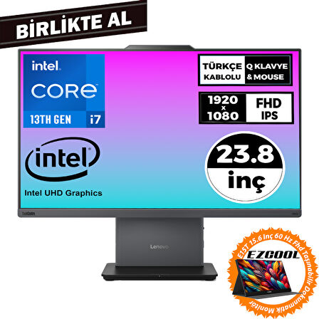 Lenovo ThinkCentre Neo 50a i7-13620H 16GB 512GB SSD 23.8"Fdos AIO+15.6" Touch Monitör 12SC000KTR 047