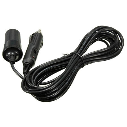 Araç Çakmak Uzatma Kablosu Sigortalı  7 Metre