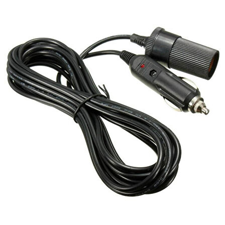 Araç Çakmak Uzatma Kablosu Sigortalı  12 Metre