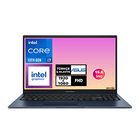 Asus Vivobook 15 i7-1355U 16GB 512GB SSD 15.6" FHD Freedos Taşınabilir Bilgisayar X1504VA-NJ413 002