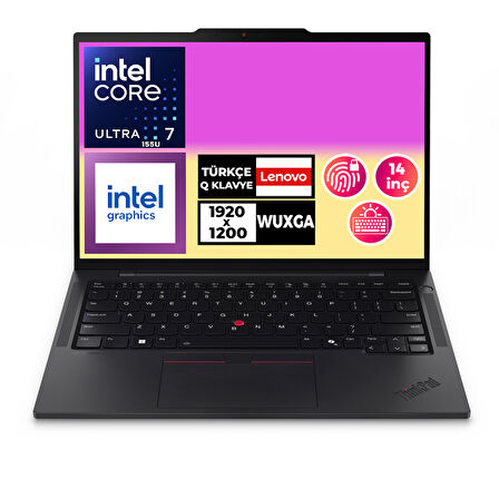 Lenovo ThinkPad T14s G5 Ultra 7 155U 32GB 1TB SSD 14" Fdos Taşınabilir Bilgisayar 21LS00L5TX