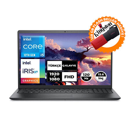 DELL VOSTRO 3520 i5-1235U 32GB 1TB SSD Fdos 15.6"FHD Laptop + 128 GB Flash Bellek N1611PVNB3520U 038
