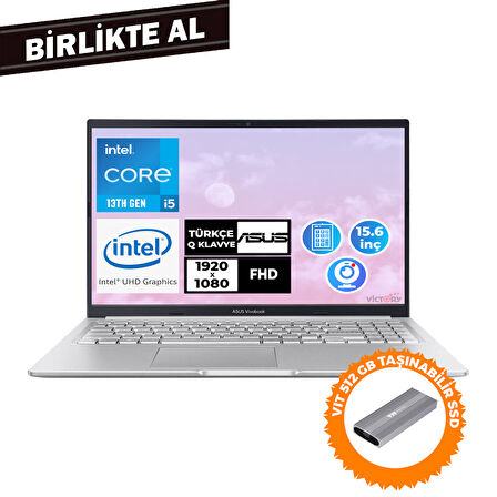 Asus Vivobook i5-13420H 8GB 512GB SSD 15.6" FHD Freedos + VIT 512GB SSD X1502VA-NJ871 019