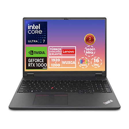 Lenovo MWS P16V G2 Ultra 7 155H 64GB 8TB SSD 6 GB RTX1000 Ada 16" WUXGA W11P 21KXS0ASTX 019
