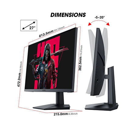 Koorui 1ms 240Hz 27" 1920X1080 FHD Gaming Monitör GN02