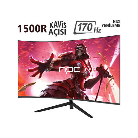 NPC 1ms 170Hz 24" 1920x1080 FHD Curved Gaming Monitör MD240K-V181