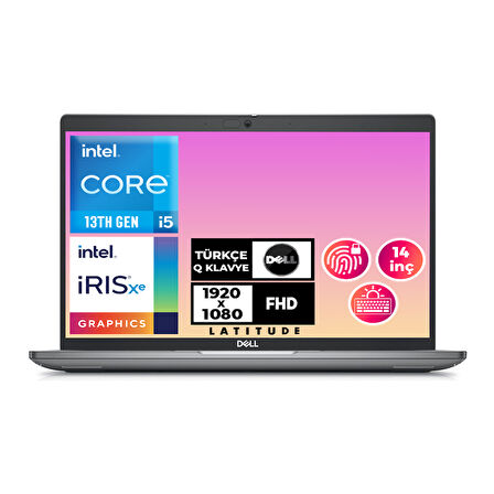 DELL Latitude 5440 i5-1335U 16GB 256GB SSD 14" FHD W11P Taşınabilir Bilgisayar N006L544014U 006