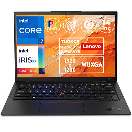 Lenovo ThinkPad X1 Carbon Gen 10 i7-1260P 16GB 512GB SSD 14" WUXGA W11P Notebook 21CB00ASTX 004