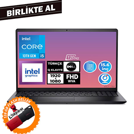 Dell Vostro 3530 i5-1334U 16GB 1TB SSD 15.6" FHD W11P + 128GB Flash Bellek N3404PVNB3530U 027