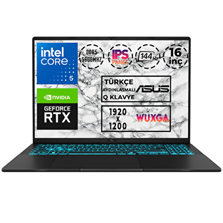 Asus Vivobook 16 Core 5 210H 64GB 4TB SSD 6 GB RTX4050 144Hz 16" W11P Gaming V3607VU-RP288 020