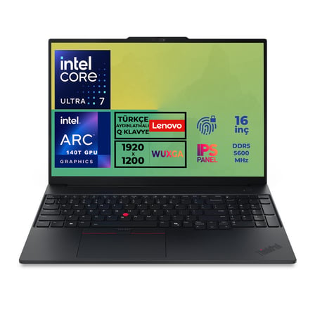 Lenovo ThinkPad E16 G3 Ultra 7 255H 64GB 1TB SSD 16" WUXGA Windows 11 Pro Notebook 21SR006RTX 026