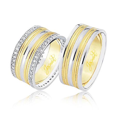 Sarı Beyaz Altın Alyans 1906-2