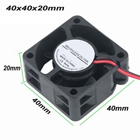 40mm x 40mm x 20mm 4 cm fan 12 volt  2 pin