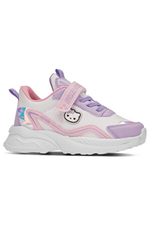 Günlük Kız Çocuk Sneaker Lastik Bağcıklı Hologram Cırtlı Hafif Ayakkabı 1907