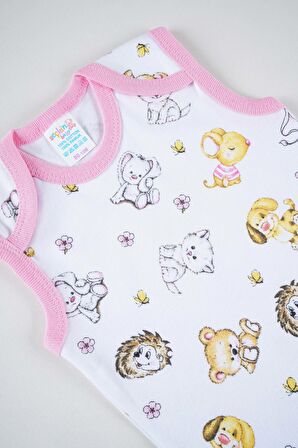 SEÇKİN PAMUK DESENLİ BEBEK ASKILI ÇITÇITLI BADİ ZIBIN