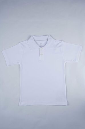KISA KOL POLO YAKA BEYAZ LAKOS OKUL TİŞÖRTÜ