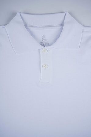 KISA KOL POLO YAKA BEYAZ LAKOS OKUL TİŞÖRTÜ