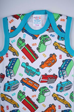 SEÇKİN PAMUK DESENLİ BEBEK ASKILI ÇITÇITLI BADİ ZIBIN