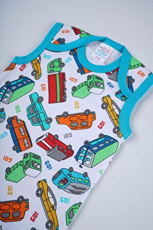 SEÇKİN PAMUK DESENLİ BEBEK ASKILI ÇITÇITLI BADİ ZIBIN