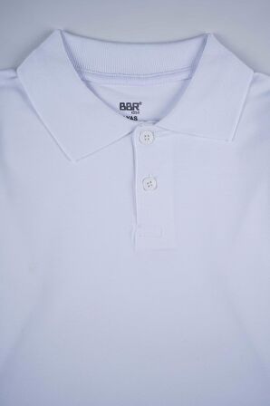 KISA KOL POLO YAKA BEYAZ LAKOS OKUL TİŞÖRTÜ
