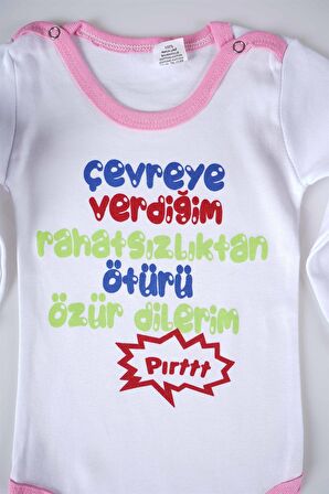 YENİ SEZON ÇEVREYE VERDİĞİM YAZILI BEBEK ÇOCUK UZUN KOL PAMUK BADY ZIBIN