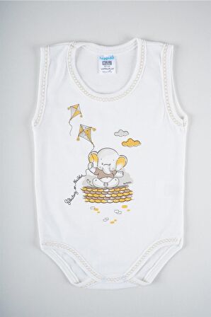 YENİ SEZON ASKILI DESENLİ BEBEK BADİ ZIBIN