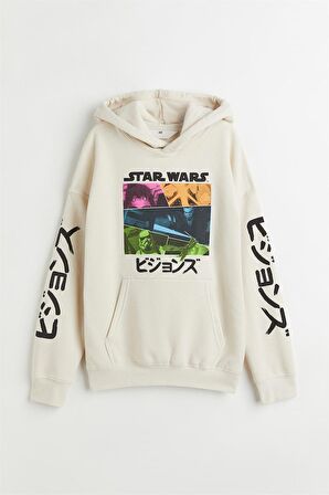 ERKEK ÇOCUK STAR WARS BASKILI PAMUK KAPŞONLU SWEAT
