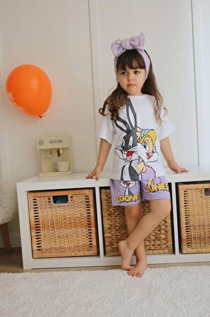 KIZ ÇOCUK PAW PETROL BUGS BUNNY MİCKEY ŞORTLU TAKIM