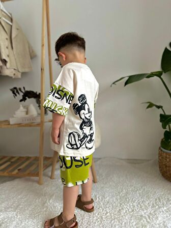 ERKEK ÇOCUK MİCKEY MODELLİ PAMUK ŞORTLU TAKIM