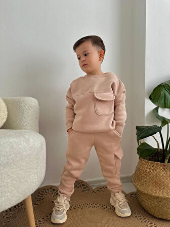 ERKEK ÇOCUK DÜZ MODELLİ 3 İPLİK EŞOFMAN TAKIMI
